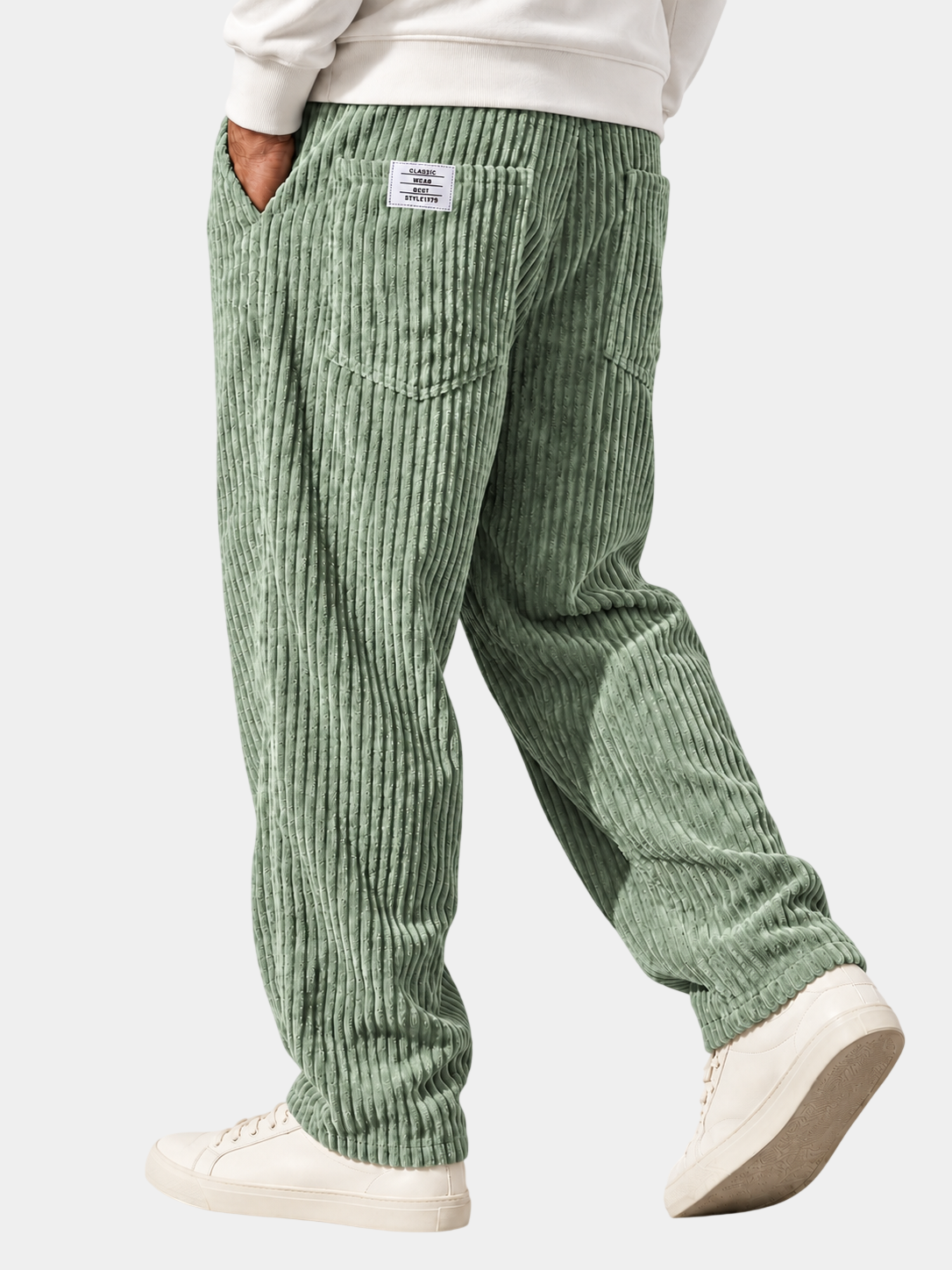 Relaxed Fit Dicke Cord-Hose mit Kordelzug