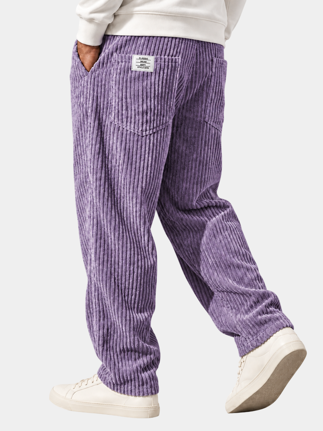 Relaxed Fit Dicke Cord-Hose mit Kordelzug