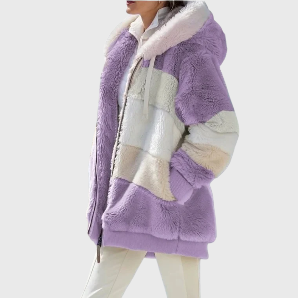 Sofia Elegante Mehrfarbige Warme Pufferjacke