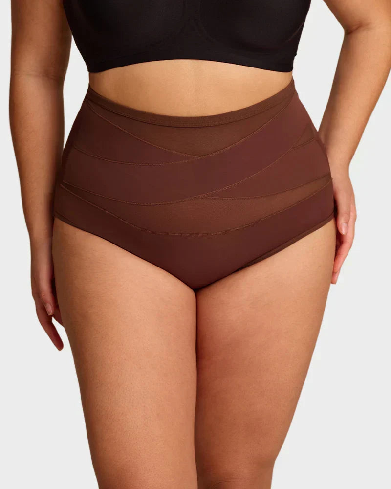 Plus-Size High-Waist Cross Bauch-Kontroll-Slips