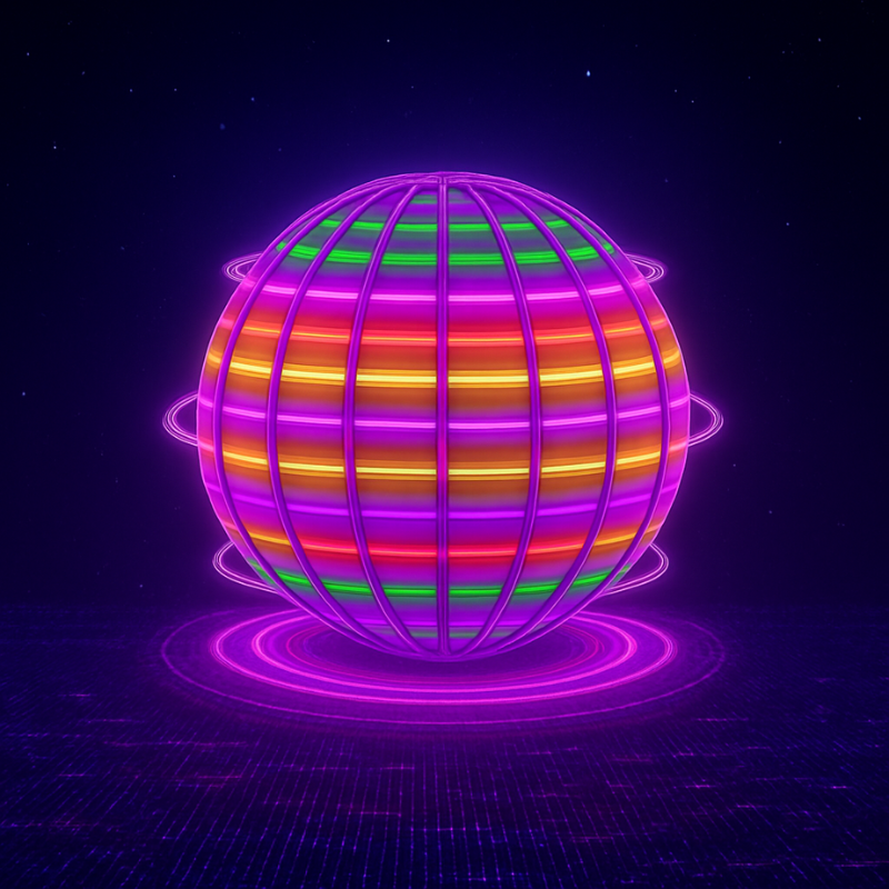 Schwebendes Magic Ball mit 360° LED-Leuchten
