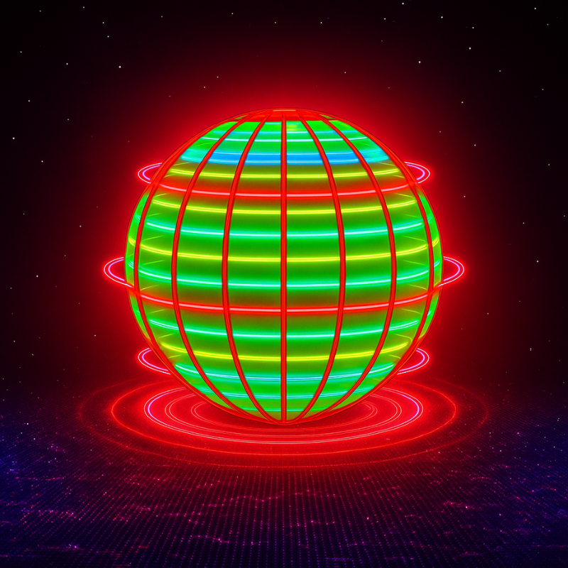 Schwebendes Magic Ball mit 360° LED-Leuchten