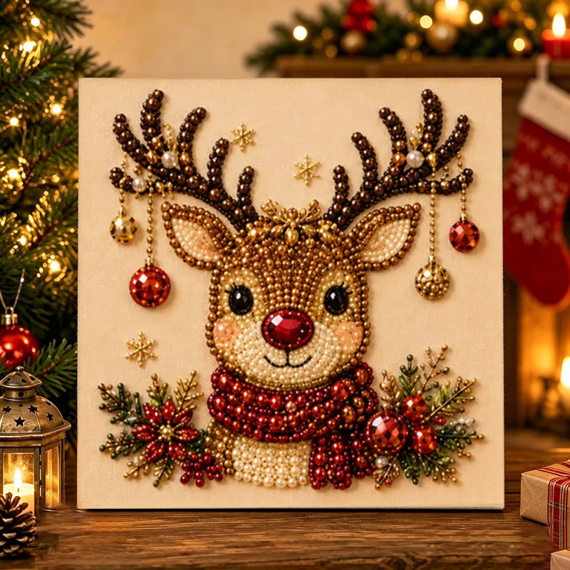 Weihnachtliches Perlenbild-Bastelset