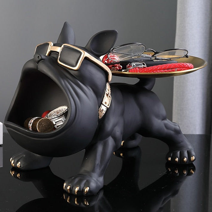 Bodybuilder Bulldogge Aufbewahrungsbehälter und Tablett