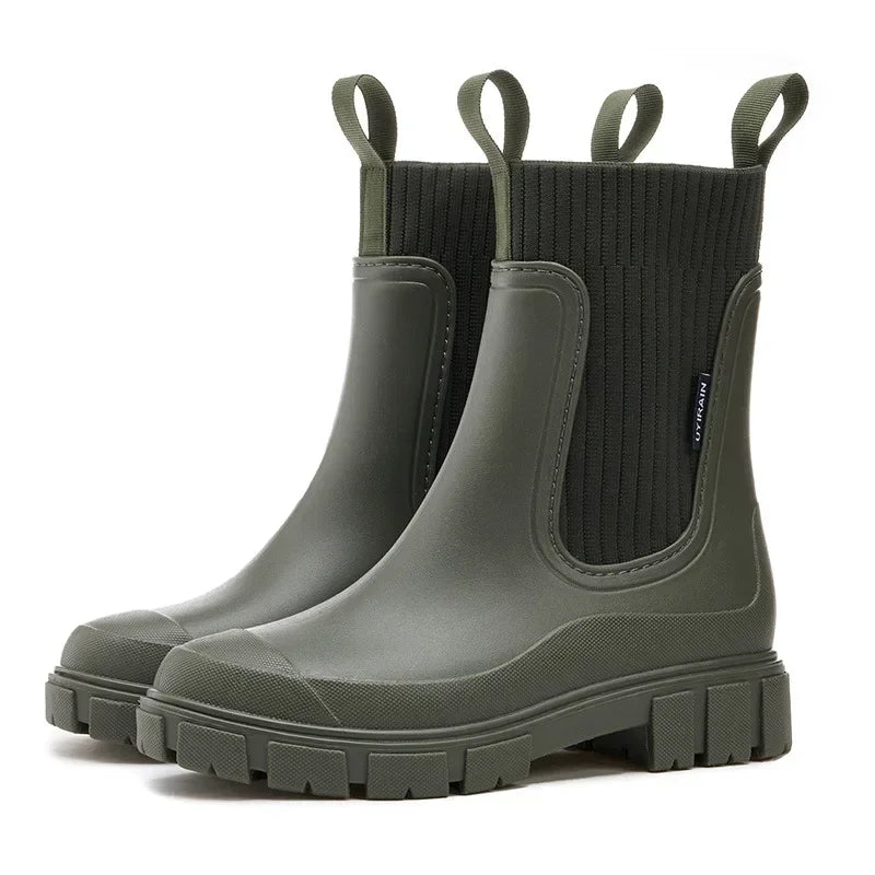 Chelsea Wasserdichte Damen-Regenstiefel mit Komfortsohle
