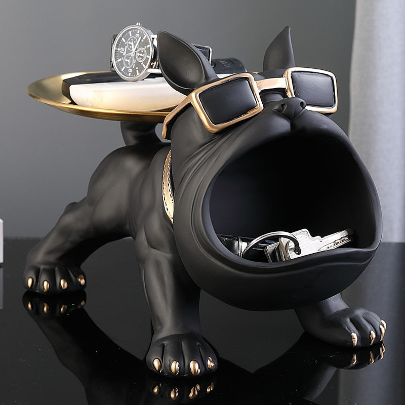 Bodybuilder Bulldogge Aufbewahrungsbehälter und Tablett