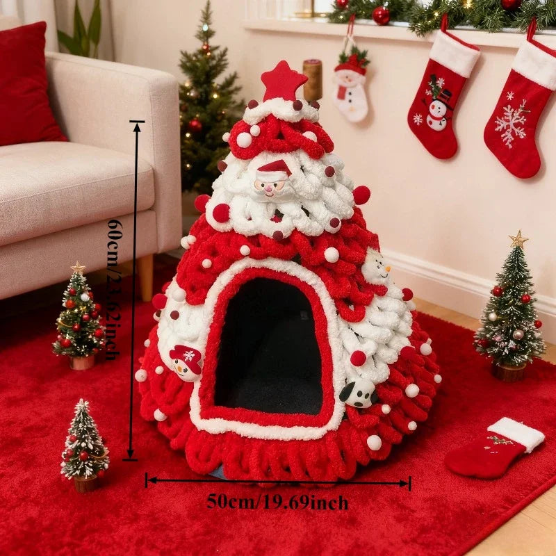 Weihnachtsbaum Katzenhaus & kuscheliges Bett