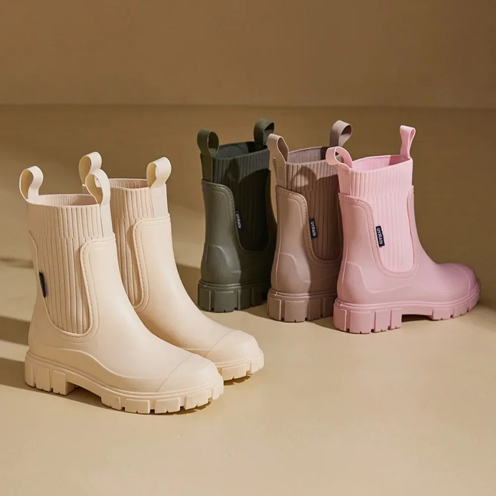 Chelsea Wasserdichte Damen-Regenstiefel mit Komfortsohle
