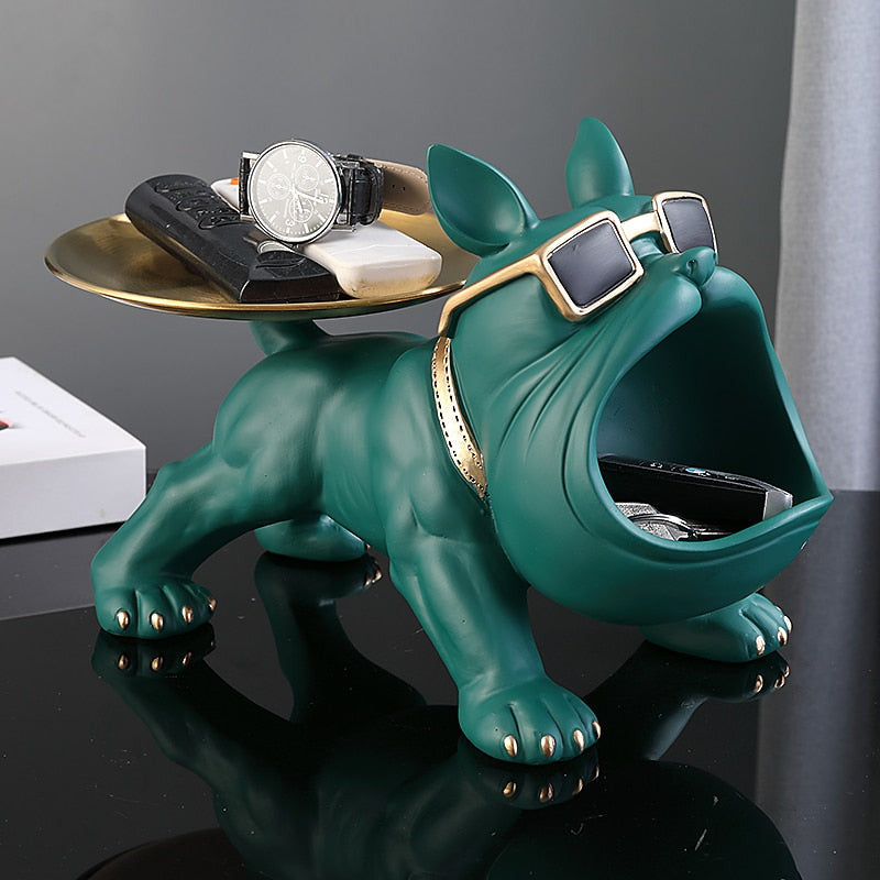 Bodybuilder Bulldogge Aufbewahrungsbehälter und Tablett