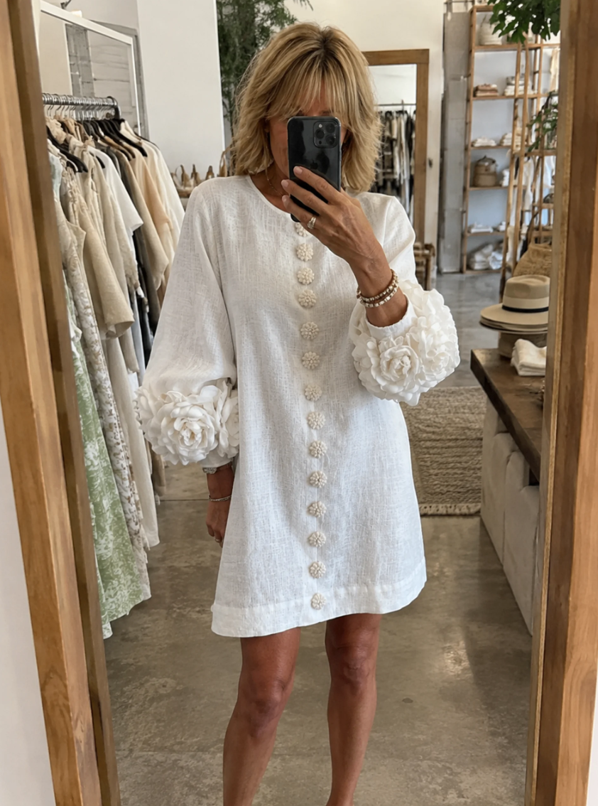 Florence Blumen-Blusenkleid Mini