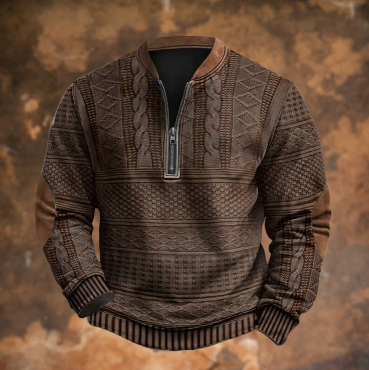 Retro Reißverschluss-Pullover