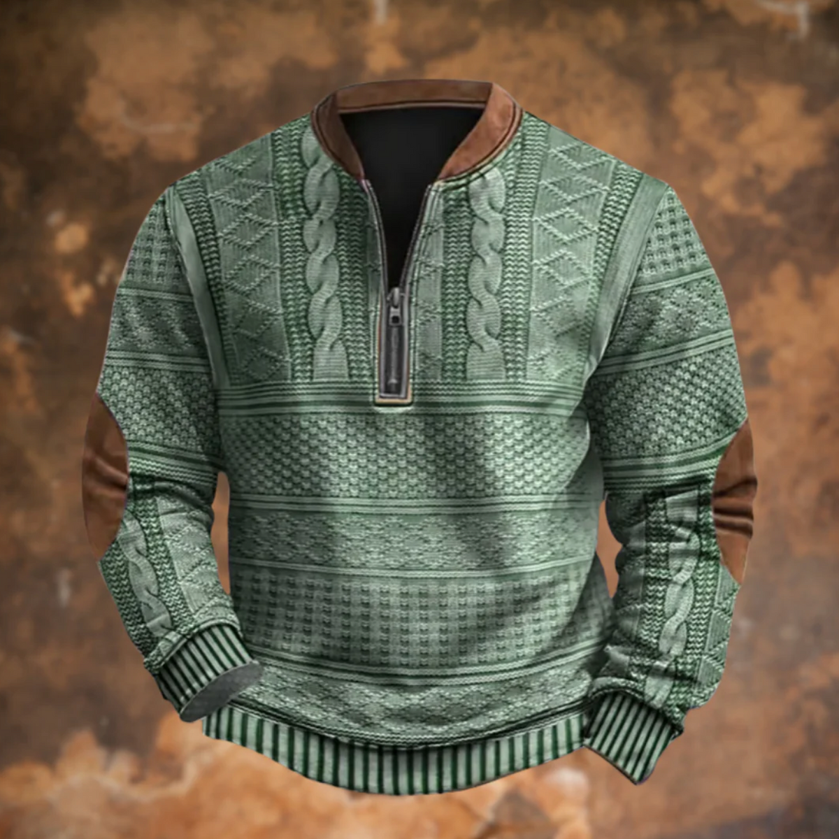 Retro Reißverschluss-Pullover