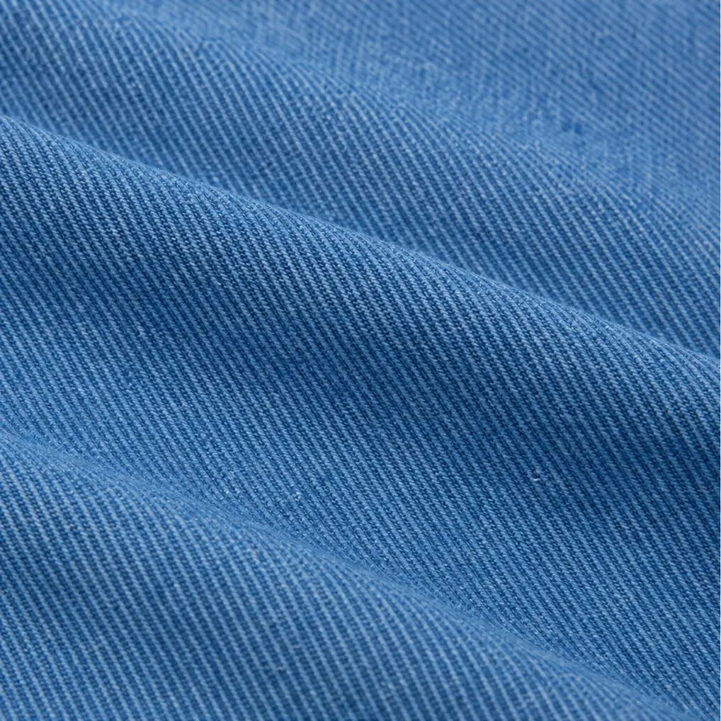 Kragenlose Cardigan in Soft-Denim-Optik mit Knopfleiste