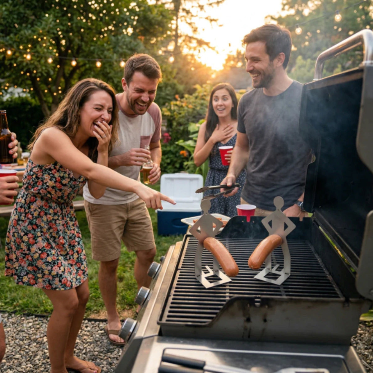 Speiende Kobra Edelstahl BBQ Wursthalter