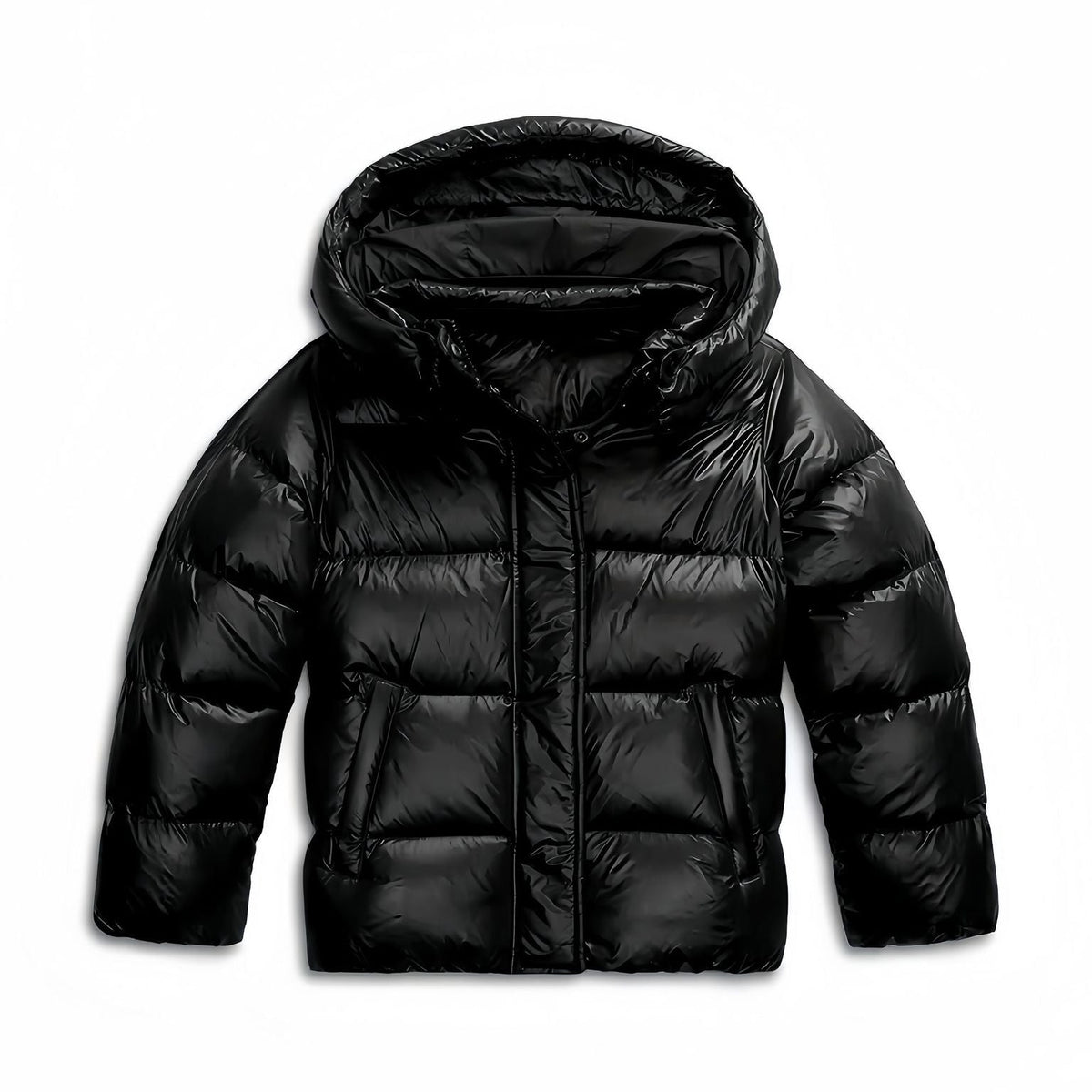 Winterjacke Damen mit fester Kapuze und Windschutz
