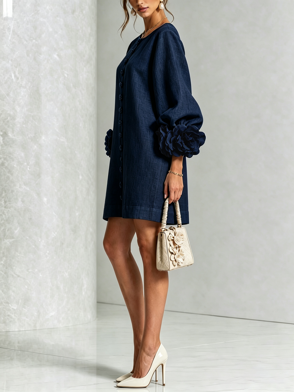 MARIETTA Skulpturales Shift-Kleid