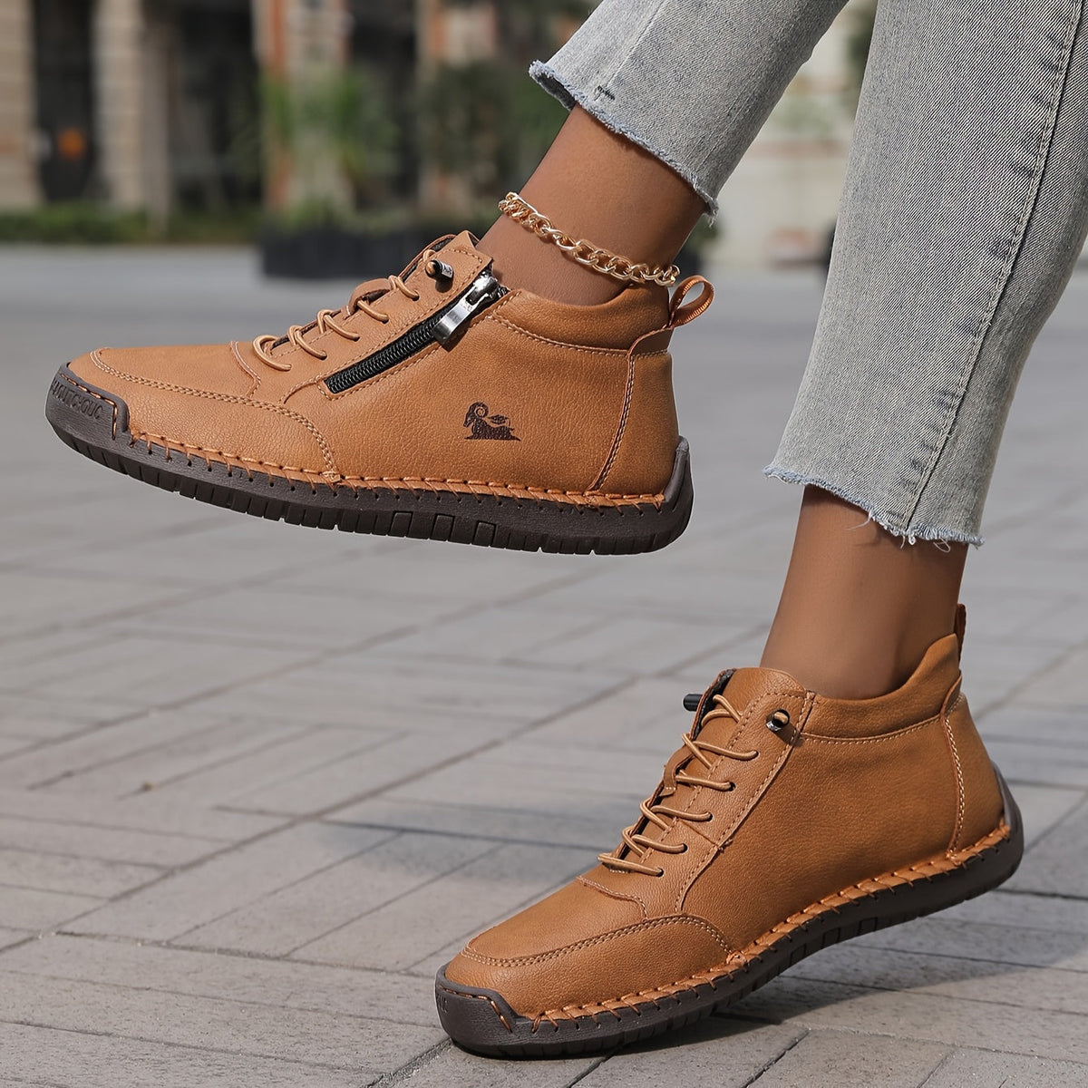 Bequeme Damen-Sneakers mit Schnürung