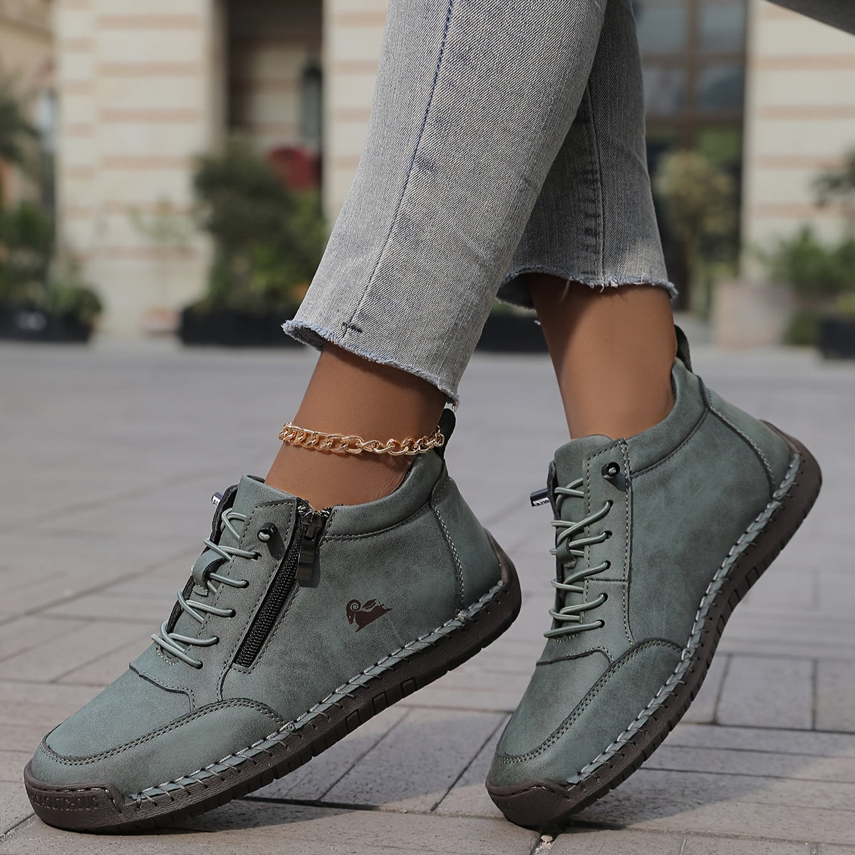 Bequeme Damen-Sneakers mit Schnürung