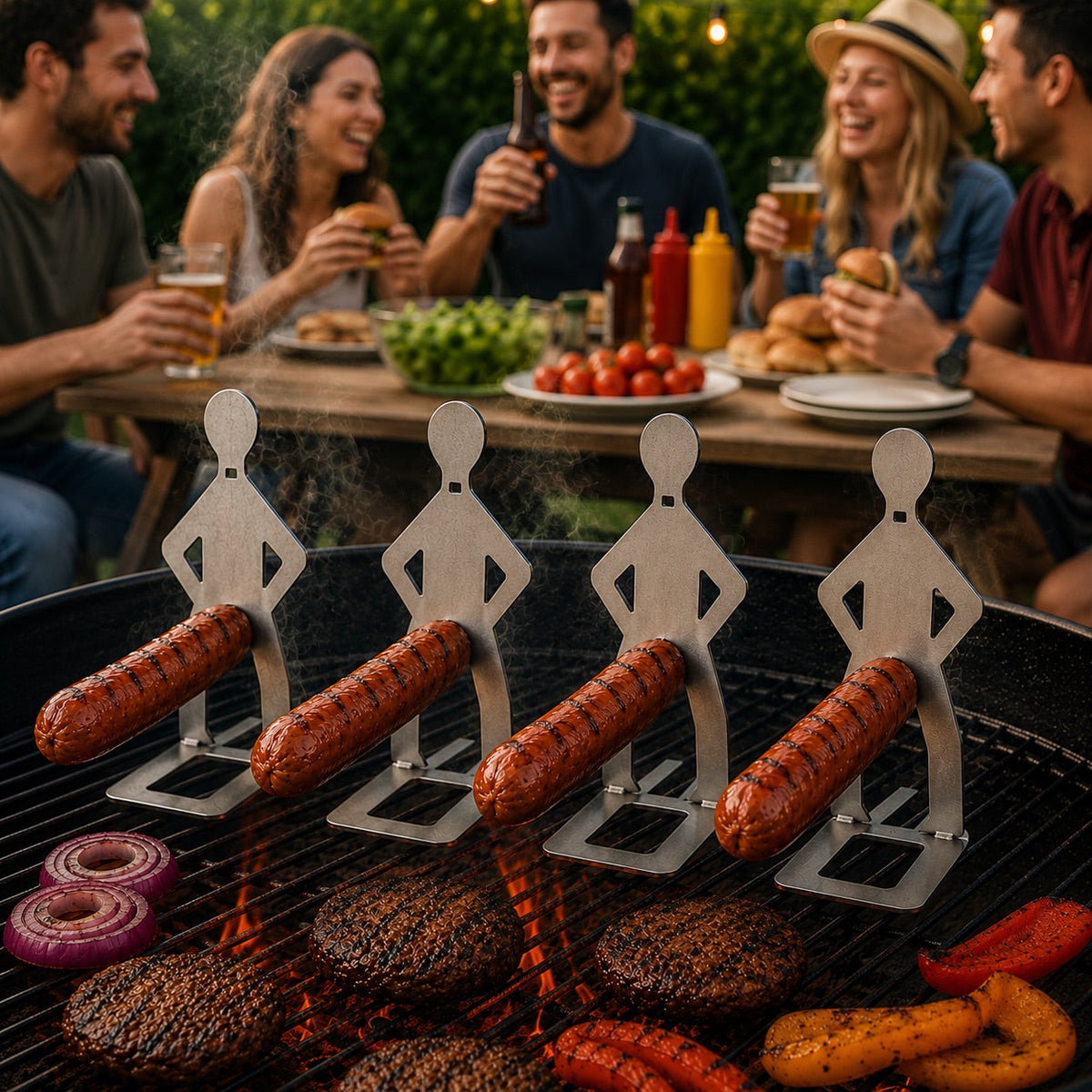 Speiende Kobra Edelstahl BBQ Wursthalter
