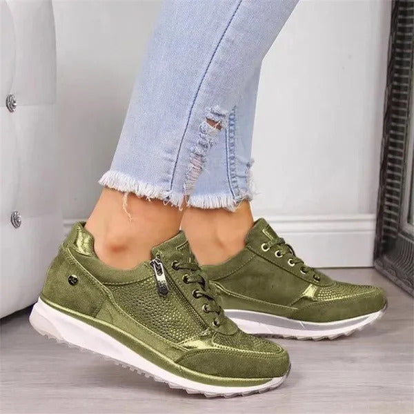 Eugénie Elegante Sneaker mit Reißverschluss