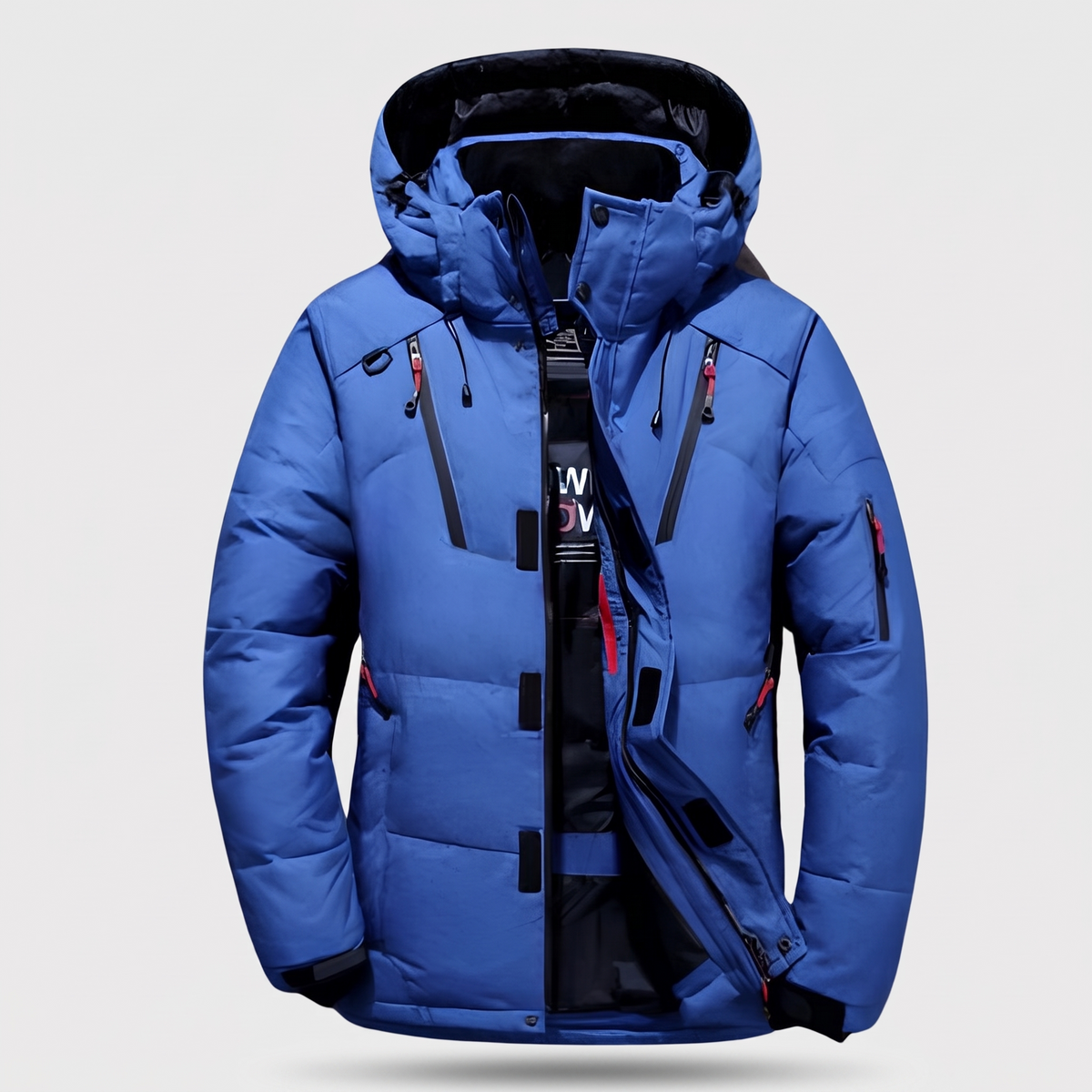 Herren-Pufferjacke - 7-Taschen-Daunenjacke mit Kapuze für den Winter