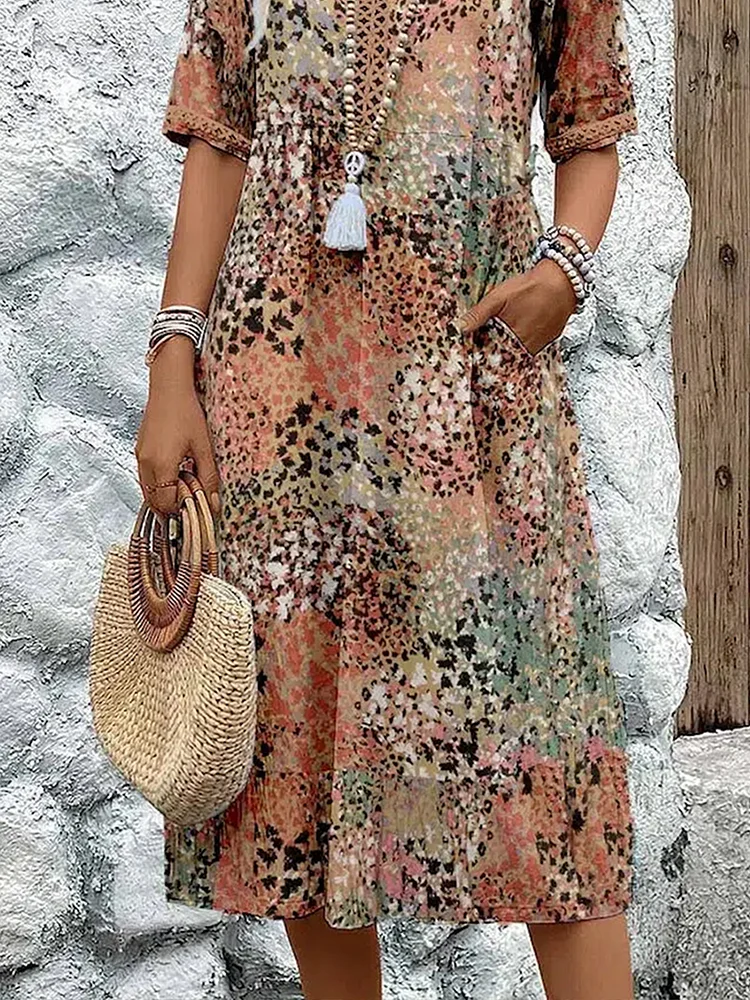 Susan Chic Midi-Kleid mit schmeichelnder Bauchkaschierung