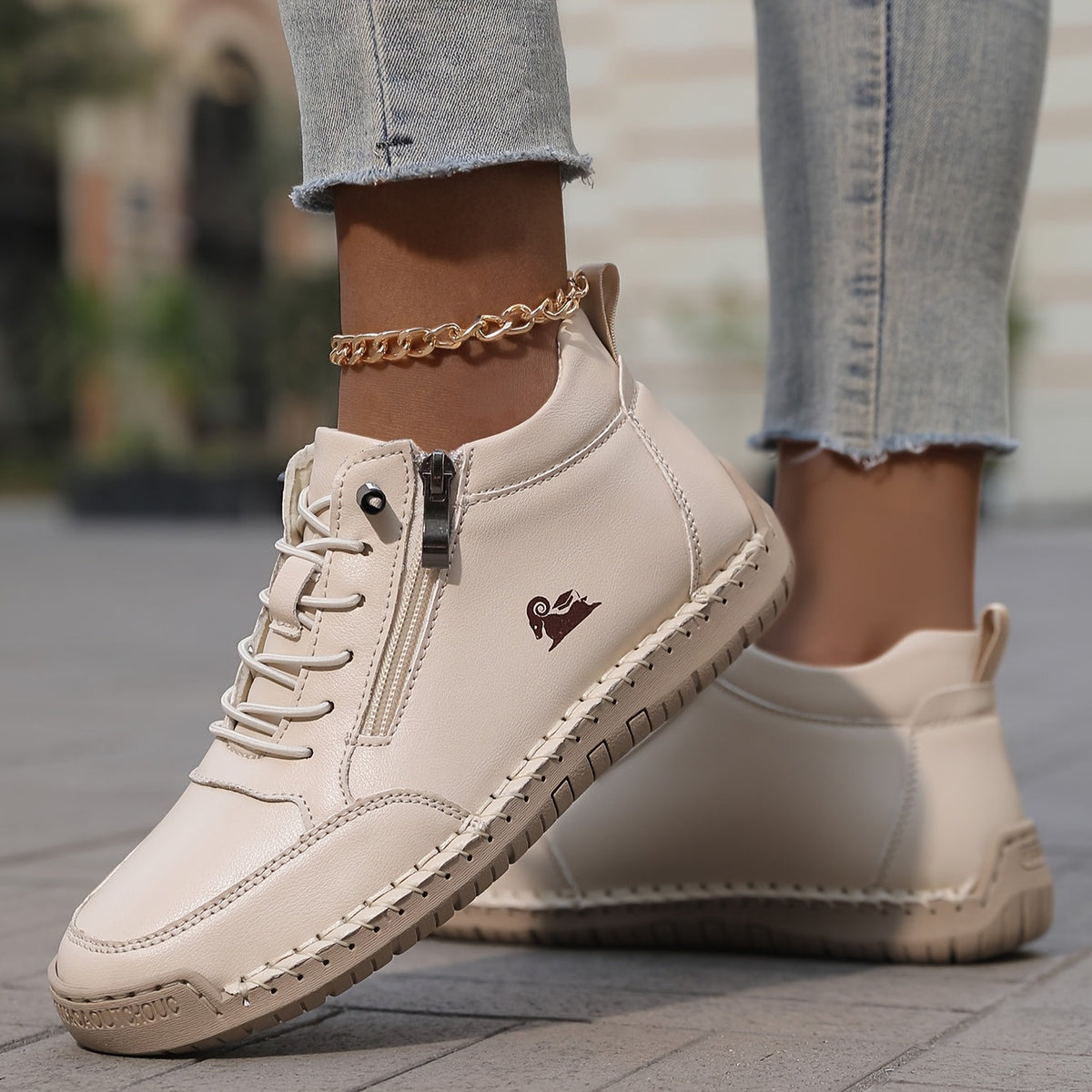 Bequeme Damen-Sneakers mit Schnürung