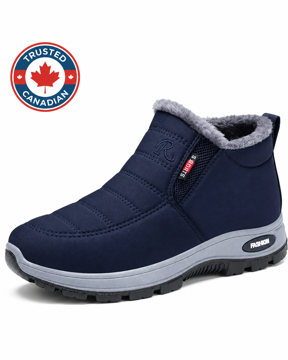Gesteppte wasserdichte Slip-On Stiefeletten