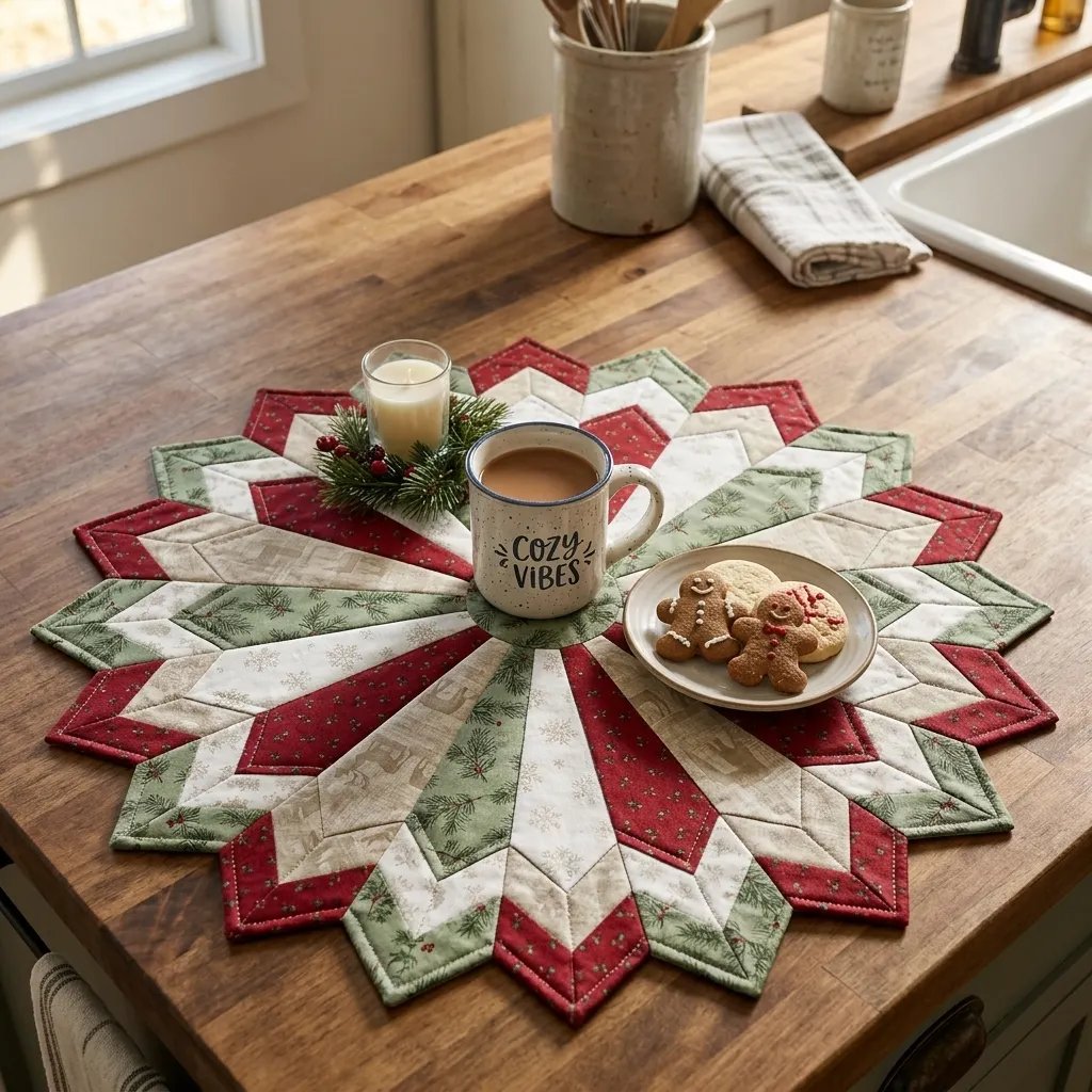 Holiday Star Table Topper Quilting Schablonen-Set