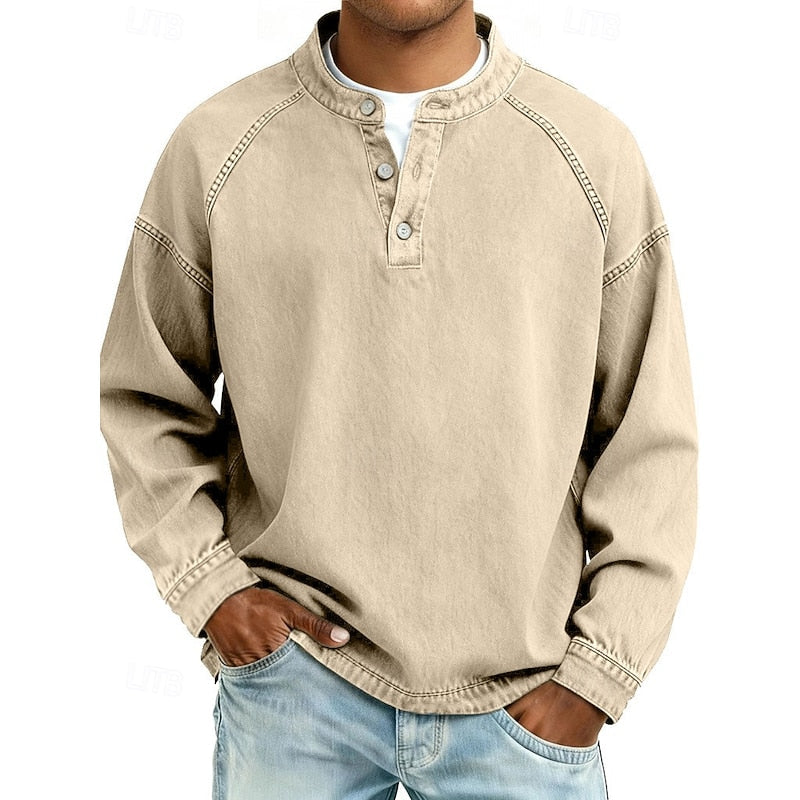 Colby Vintage Washed Henley Shirt