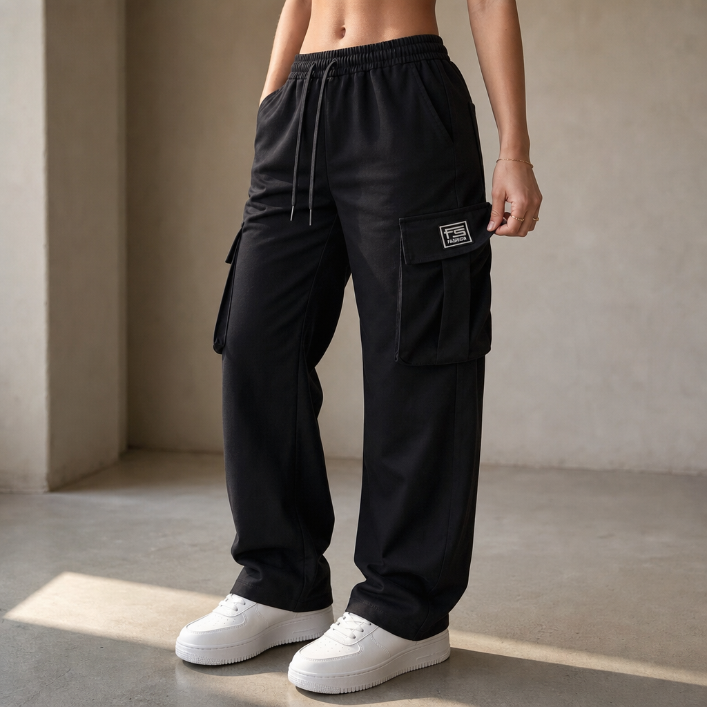 Entspannte Cargo-Hose mit geradem Bein