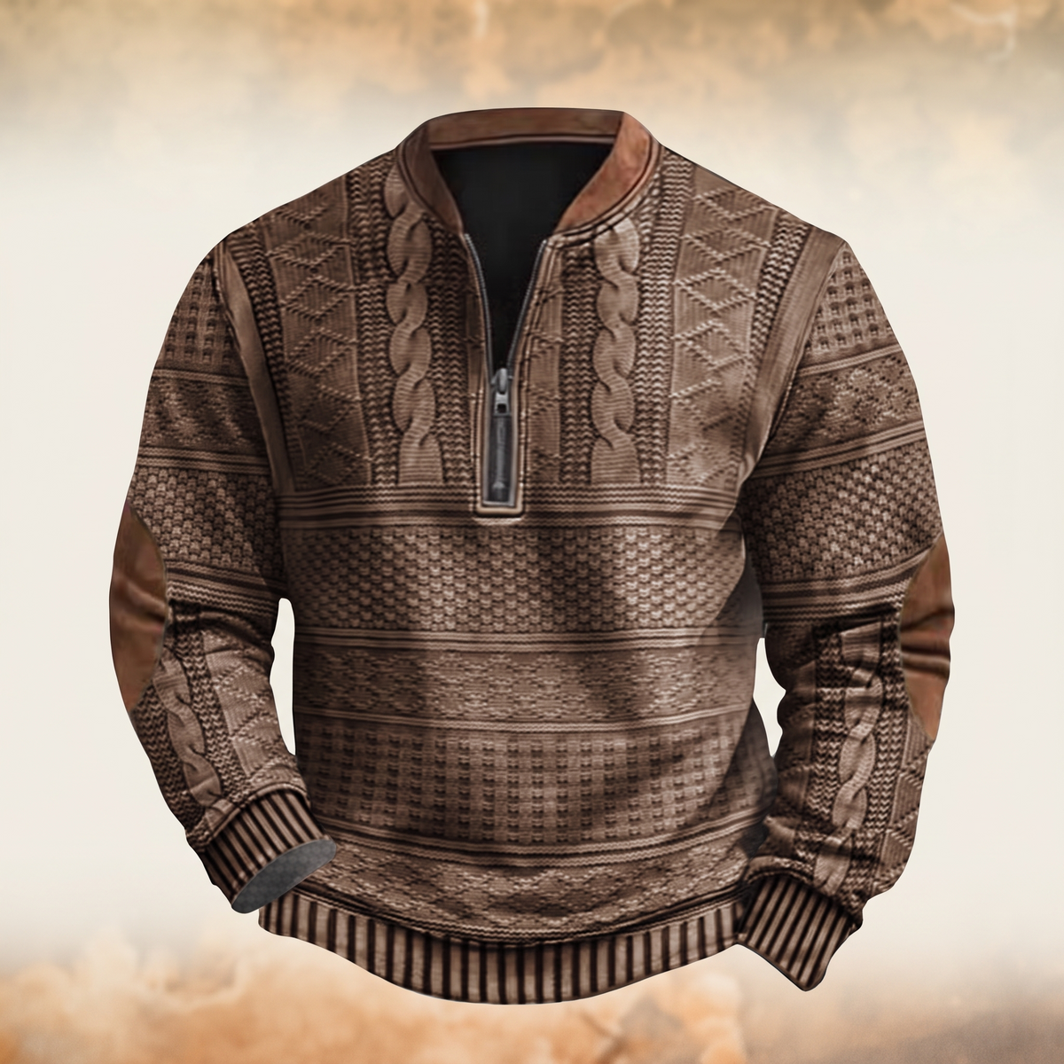 Retro Reißverschluss-Pullover