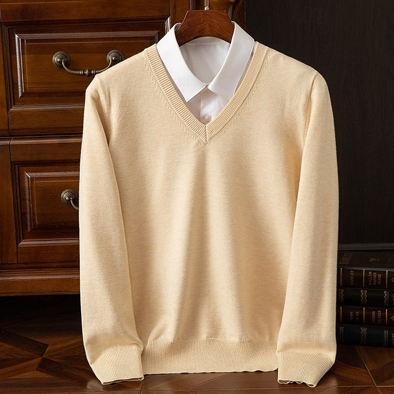 Raffinierter V-Ausschnitt Pullover