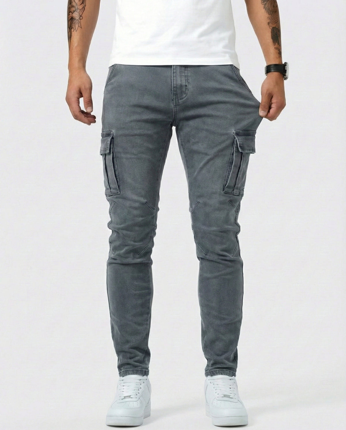 Elastische Marine Cargohose