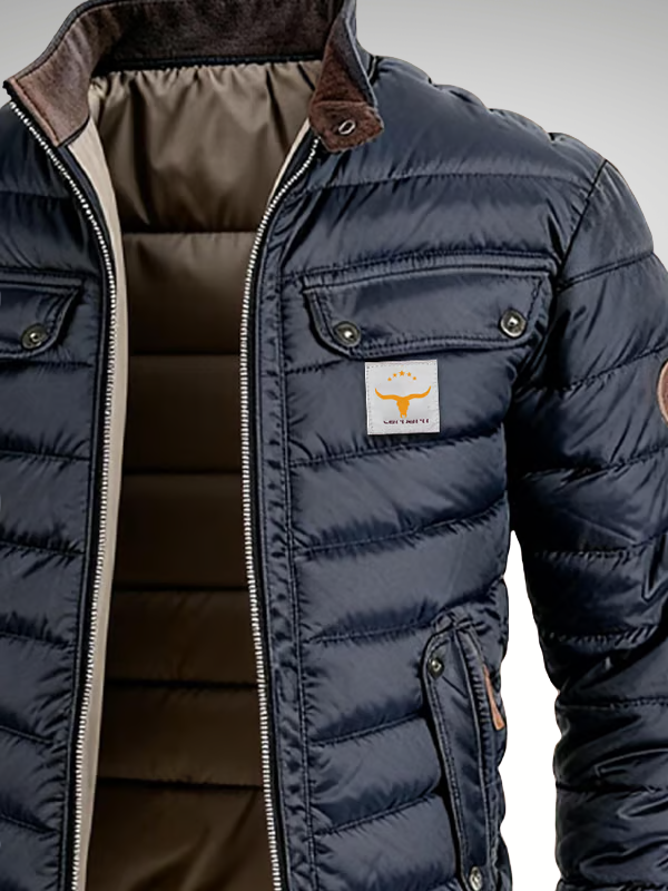 Herren Übergangsjacke gesteppt mit Stehkragen, urban für Herbst und Frühling