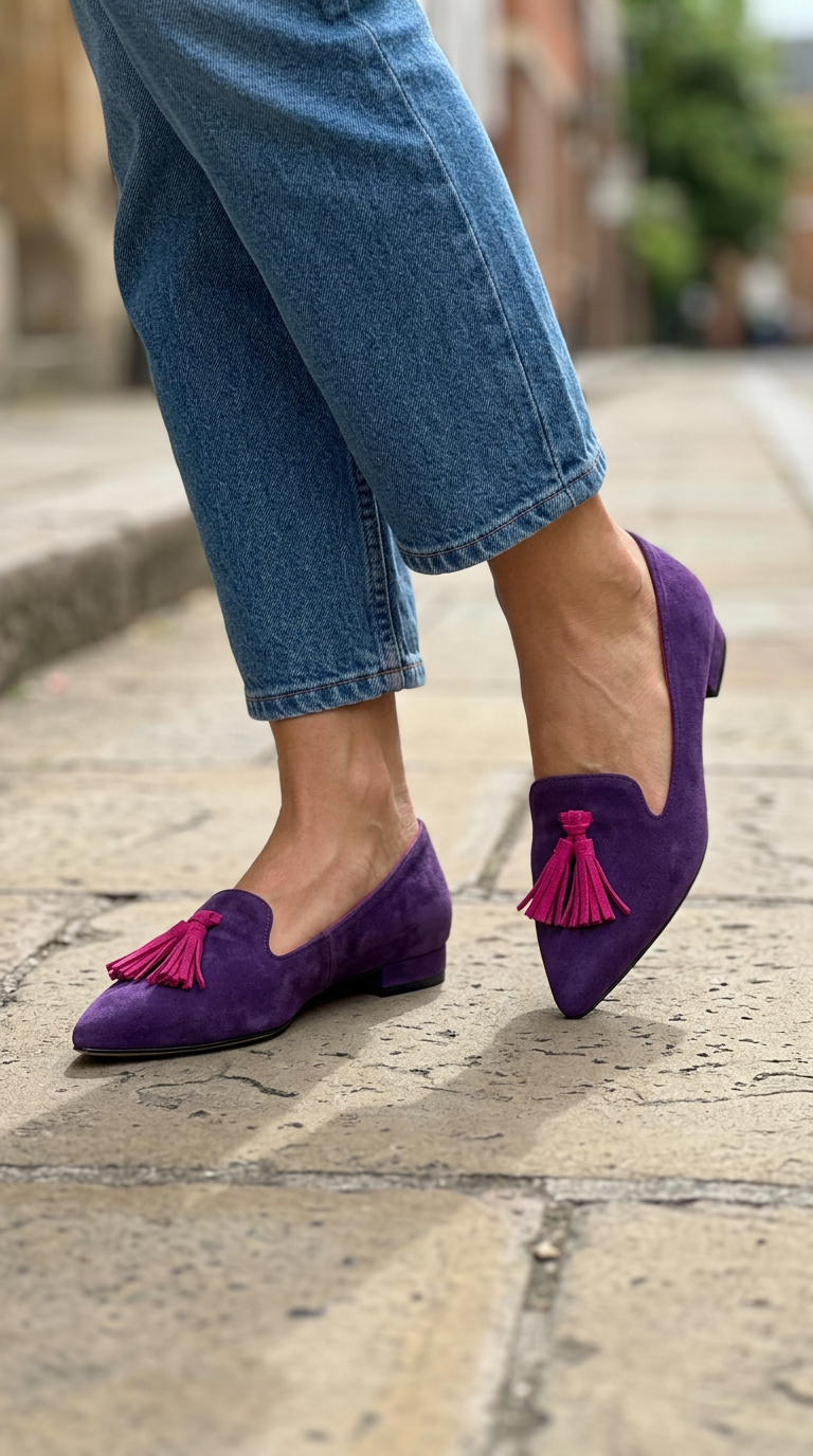 Livia Spitze Slip-On Ballerinas