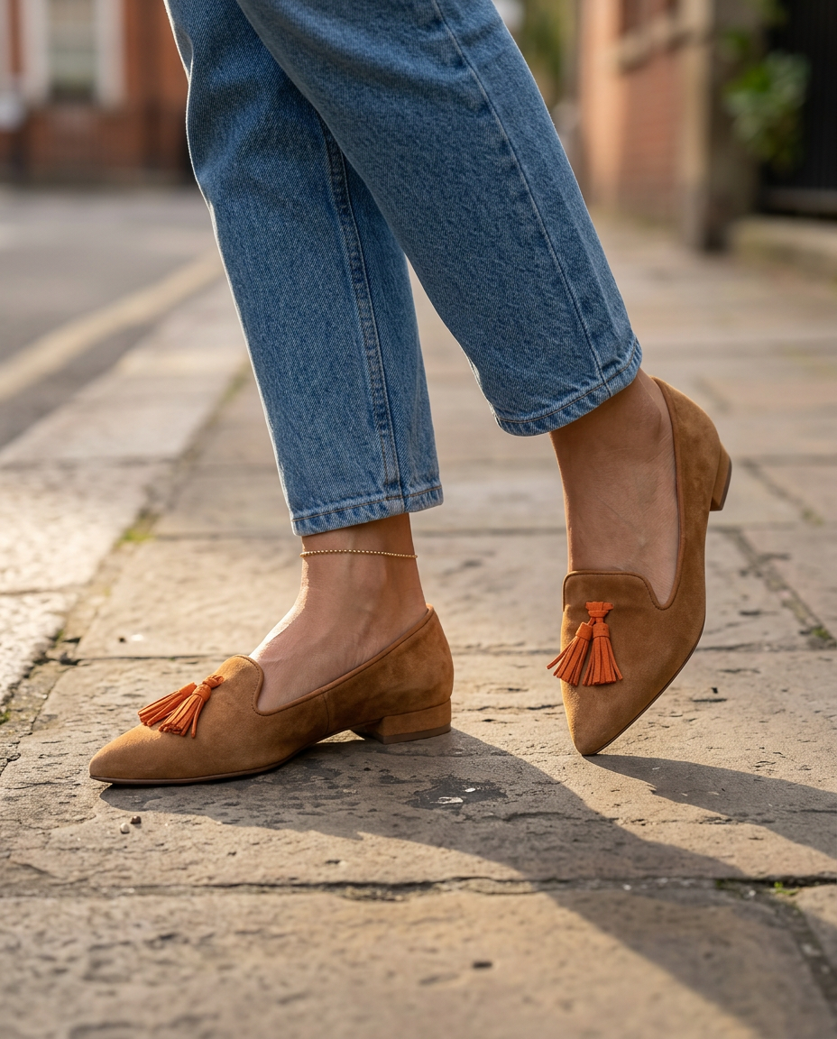 Livia Spitze Slip-On Ballerinas