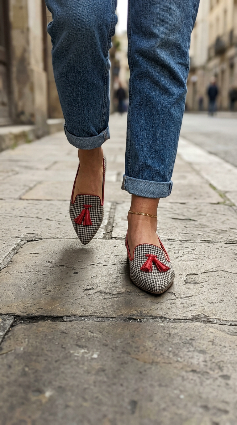 Livia Spitze Slip-On Ballerinas
