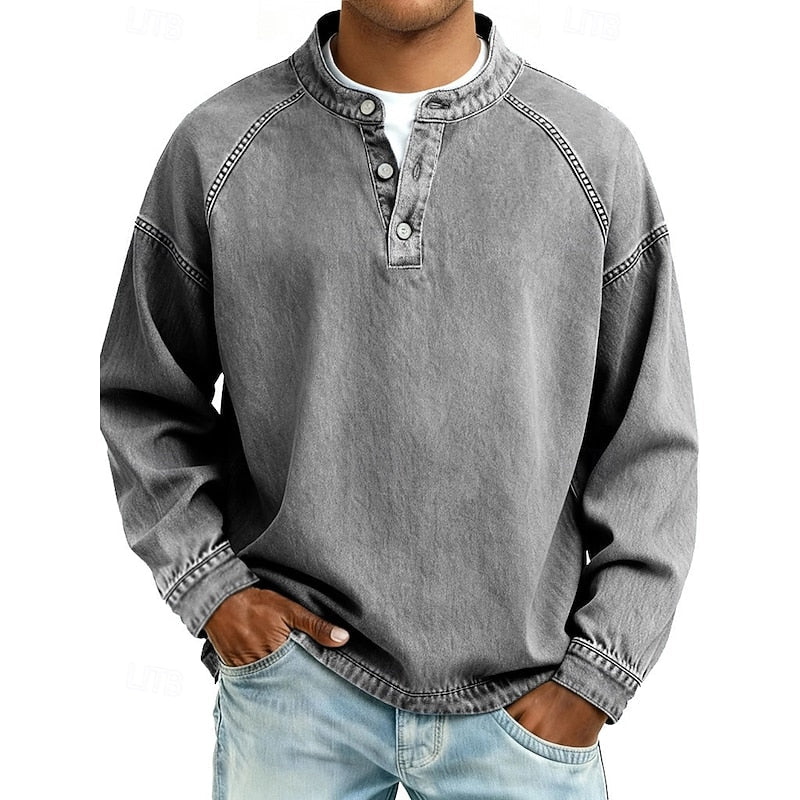 Colby Vintage Washed Henley Shirt