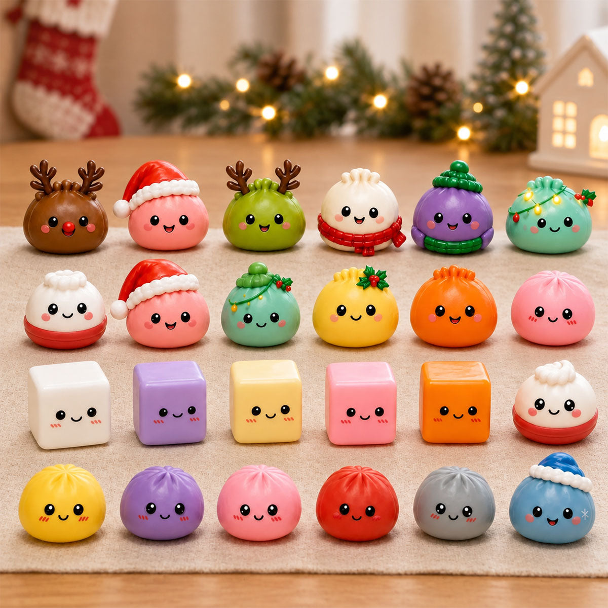 2026 Weihnachts-Knödel-Adventskalender, 24-Tage-Countdown