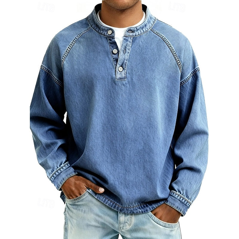 Colby Vintage Washed Henley Shirt