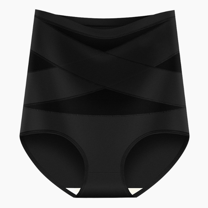 Plus-Size High-Waist Cross Bauch-Kontroll-Slips