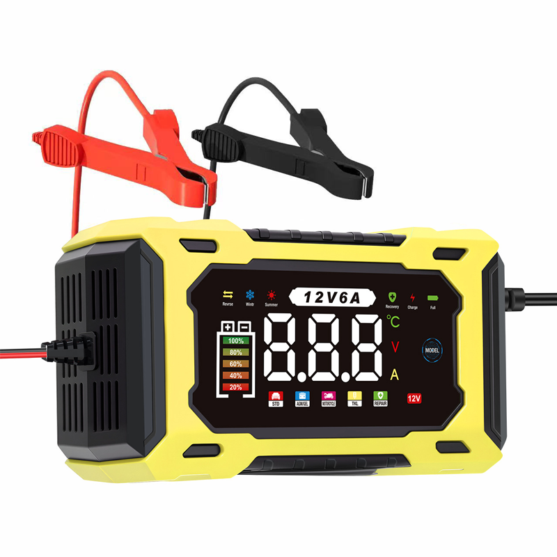 Smart Autobatterieladegerät 12 V 6 A – Impulsreparaturfunktion, LCD-Bildschirm und maximale Sicherheit
