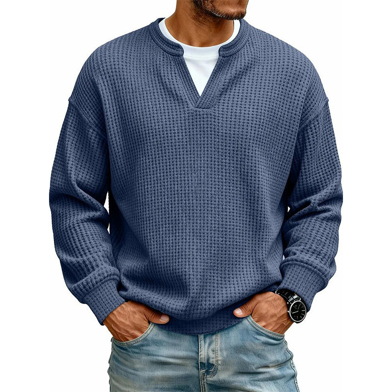 Herren Waffle-T-Shirt mit Lagenlook – Bequeme Passform & Moderner Casual Look