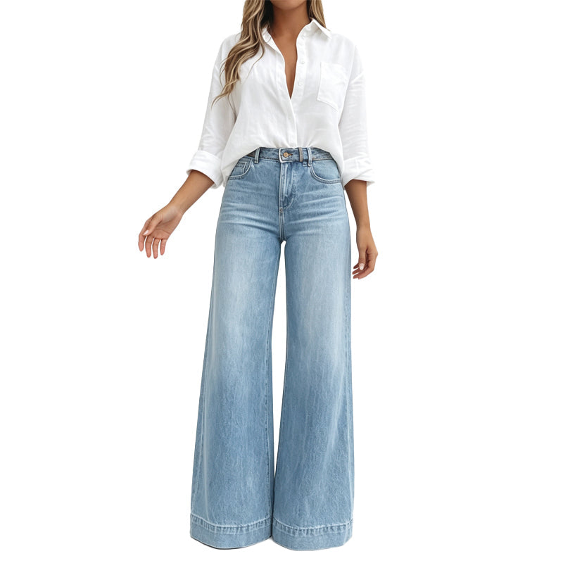 Beinverlängernde Wide-Leg Jeans