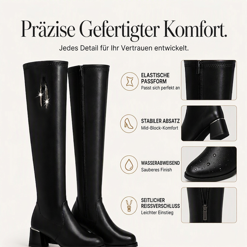 Hochwertige Damen-Overknee-Stiefel im modernen Design – Angenehmes Tragegefühl, moderne Passform und durchdachte Details