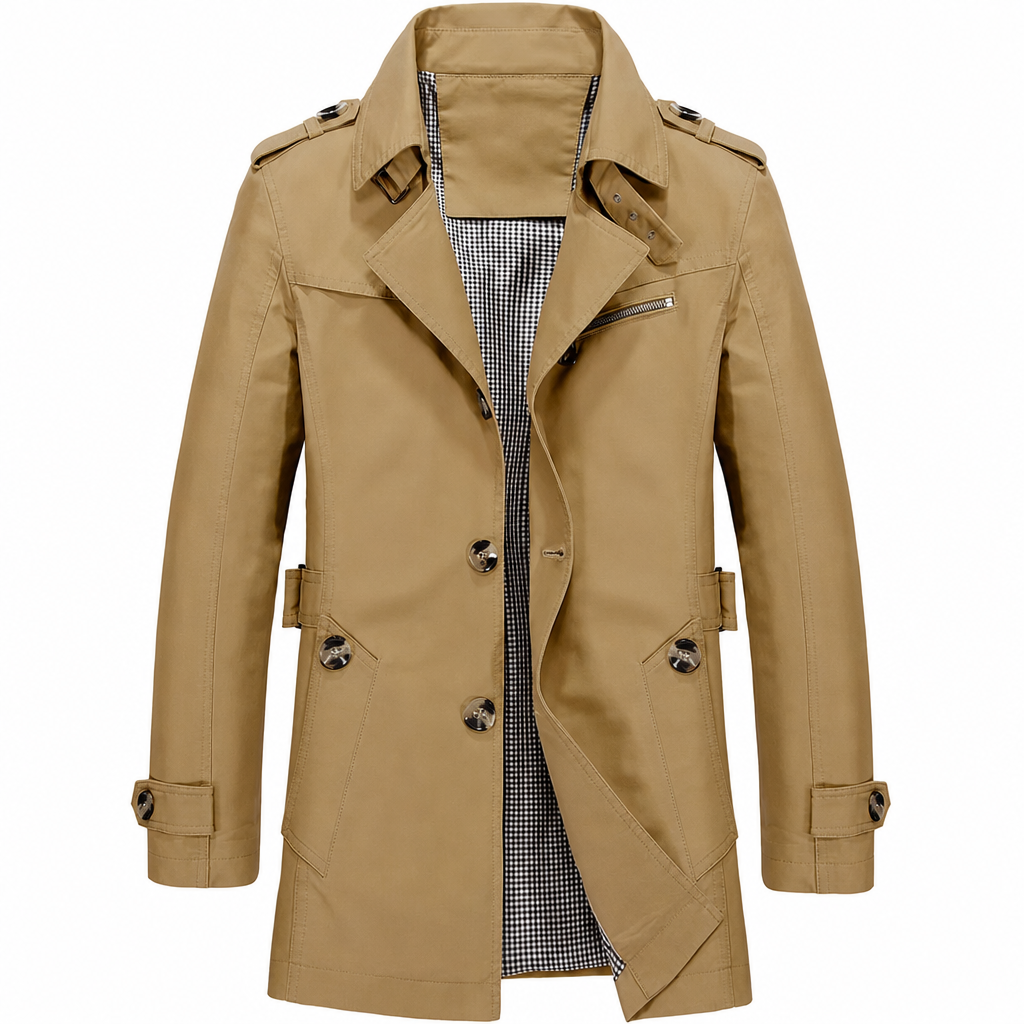 Lässige Jacke aus reiner Baumwolle für Herren, Arbeitsjacke für draußen für Frühling und Herbst