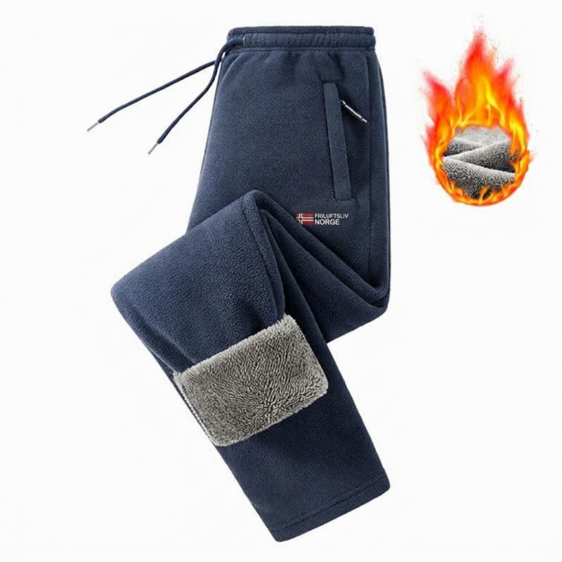 Unisex-geheizte, dicke Fleecehose – extra warm, weich und bequem für kalte Tage