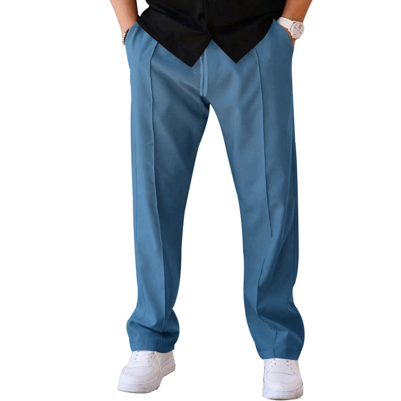 Herren Kordelzug Straight-Leg Hose