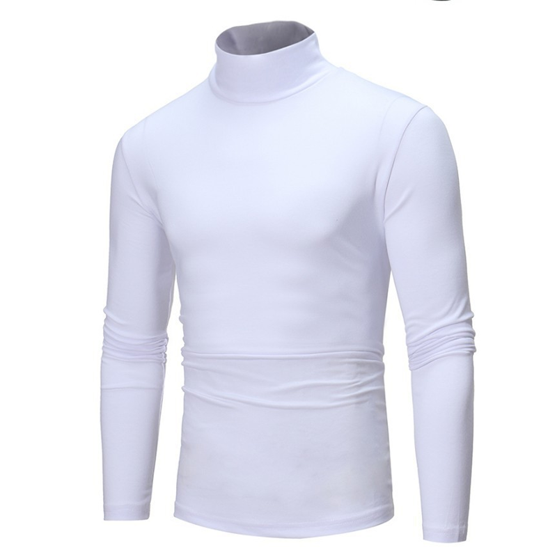 Herren-Shirt mit Stehkragen aus Premium-Milchseide – hohe Elastizität, 3D-geformte Passform, weich, pflegeleicht